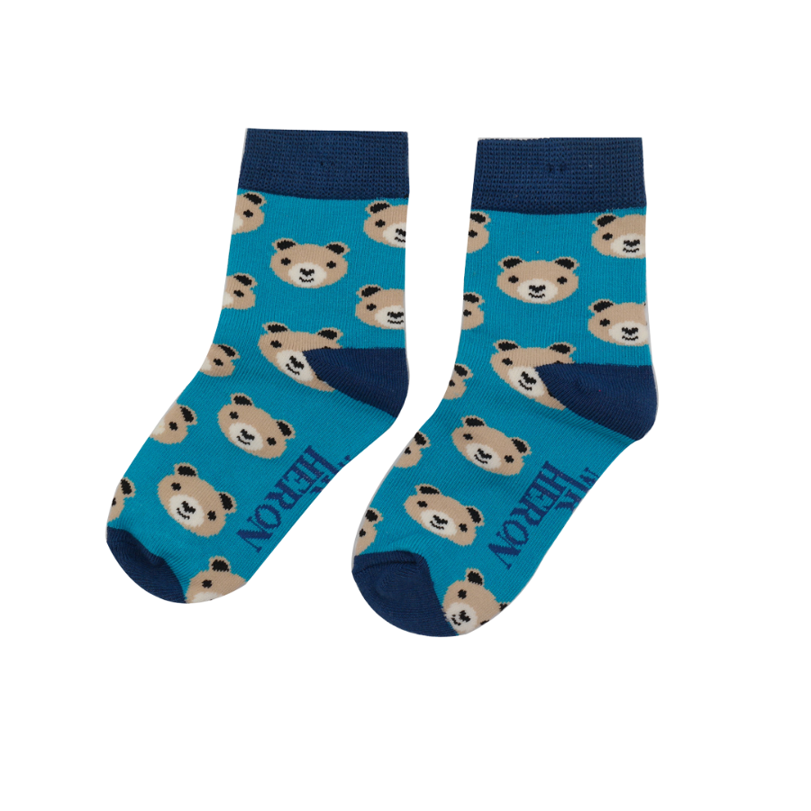 Boys Bears Socks Teal-0 Boys Bears Socks Teal-0