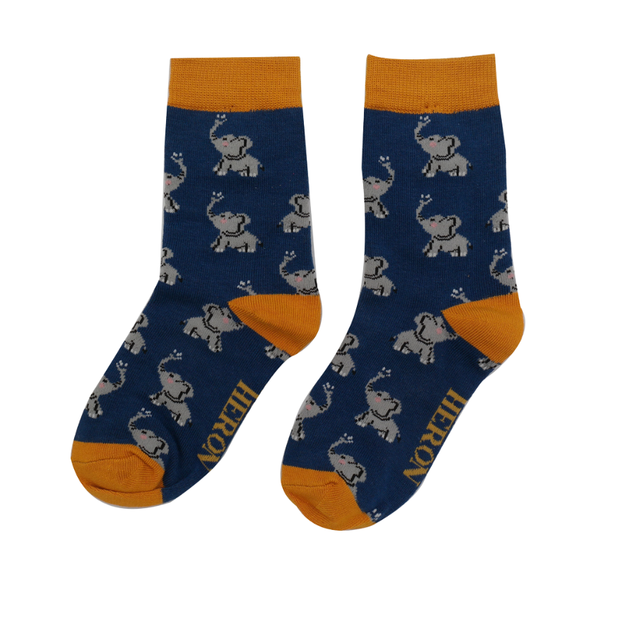 Boys Elephants Socks Navy-6294 Boys Elephants Socks Navy-6294