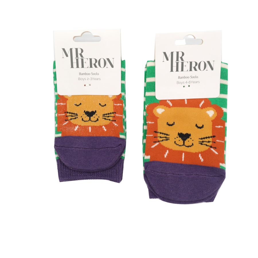 Boys Lions Socks Green-6311 Boys Lions Socks Green-6311