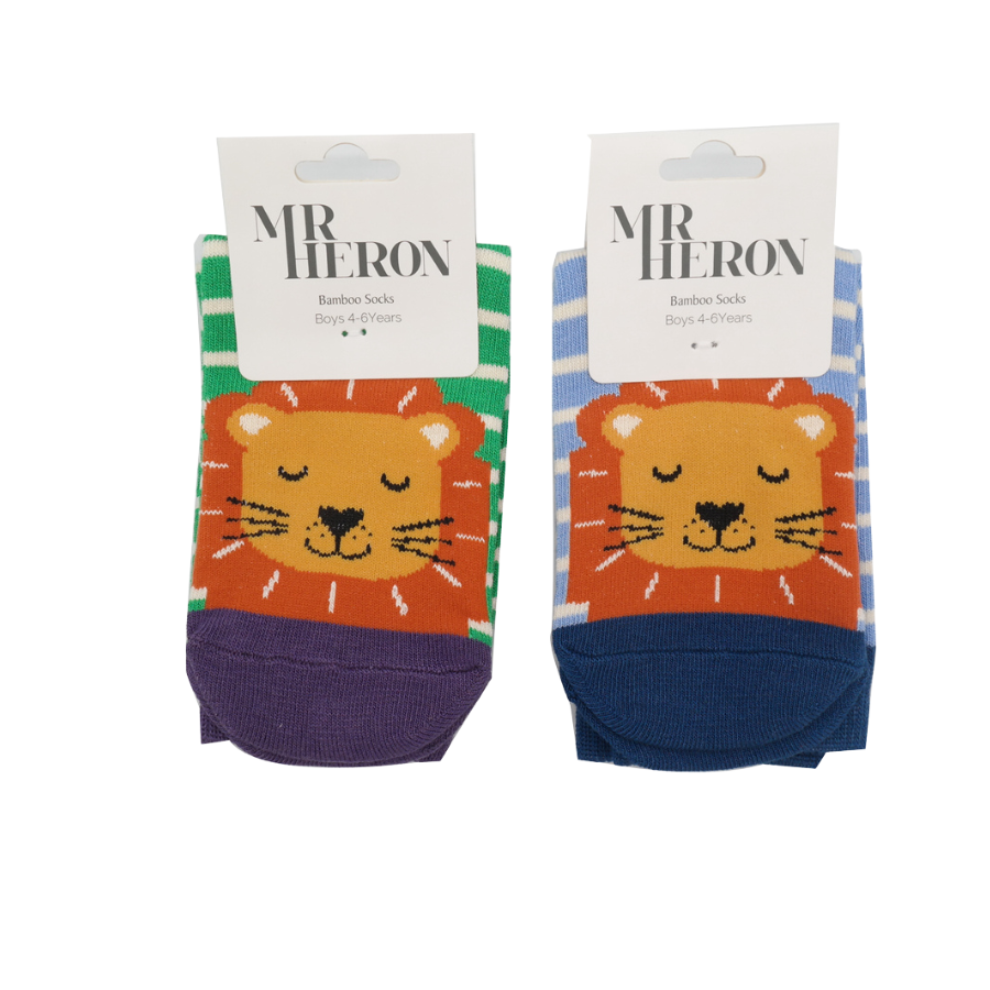 Boys Lions Socks Green-6312 Boys Lions Socks Green-6312