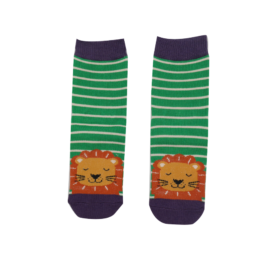 Boys Lions Socks Green-0