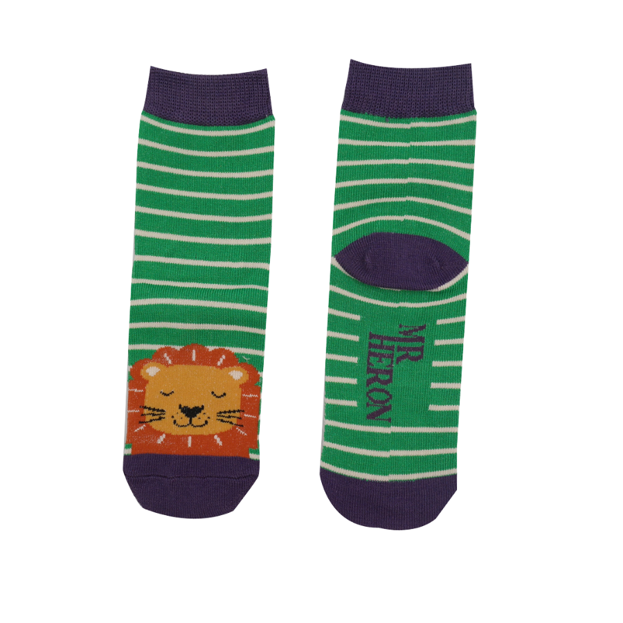 Boys Lions Socks Green-6310 Boys Lions Socks Green-6310