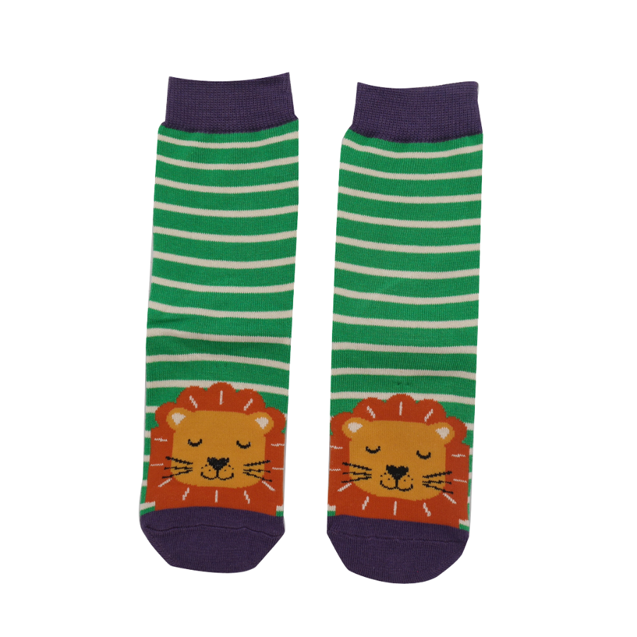 Boys Lions Socks Green-6309 Boys Lions Socks Green-6309