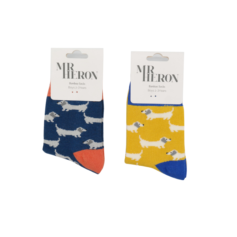 Boys Sausage Dogs Socks Navy-6336 Boys Sausage Dogs Socks Navy-6336