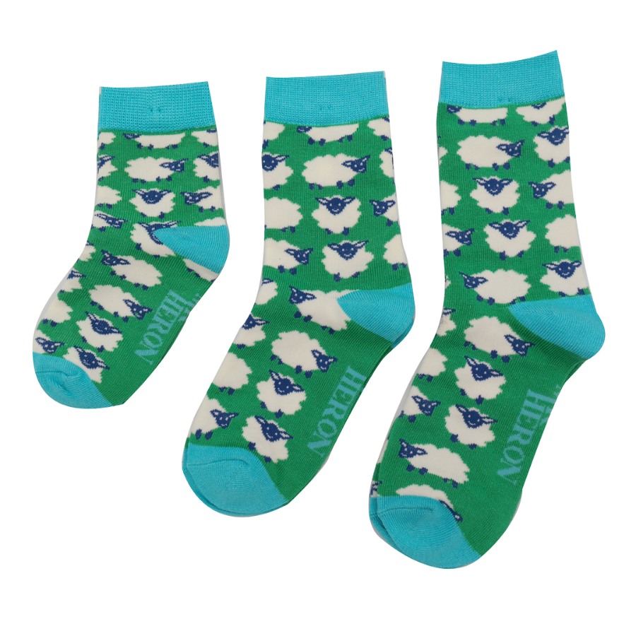 Boys Sheep Socks Green-6342 Boys Sheep Socks Green-6342