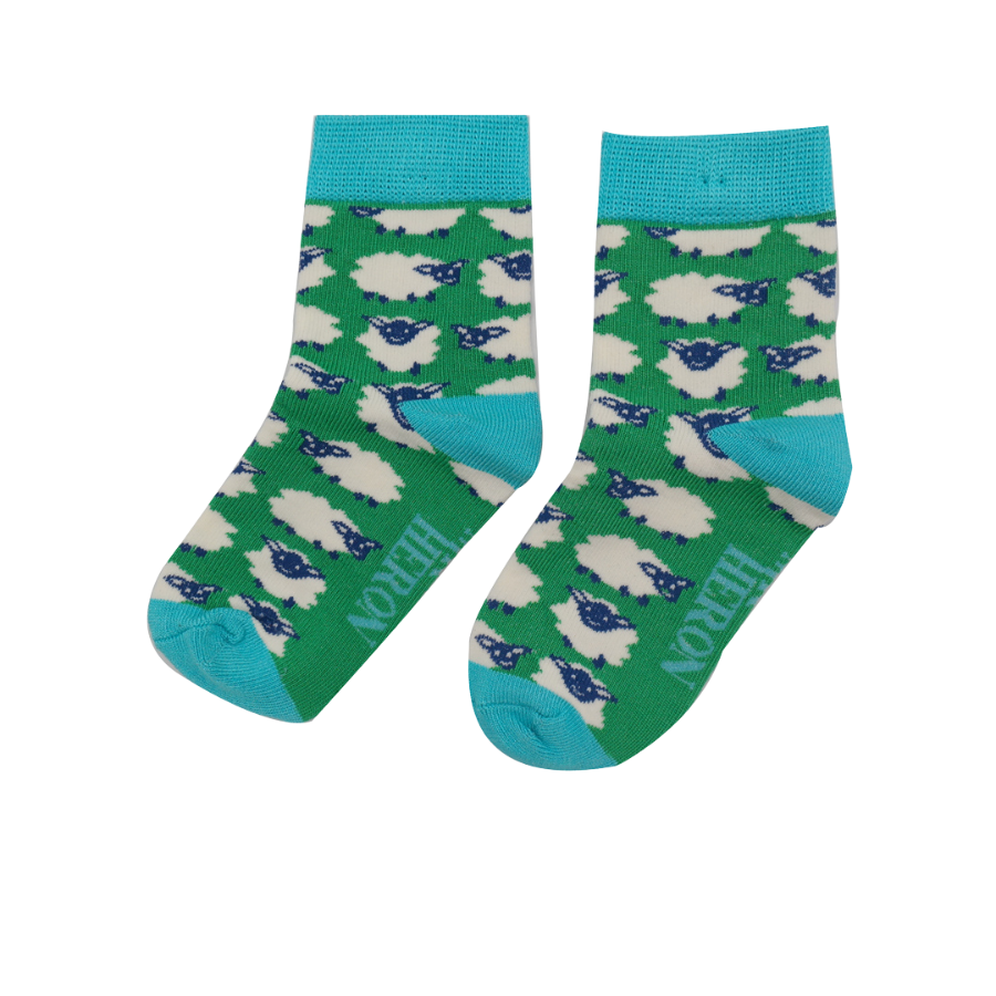 Boys Sheep Socks Green-6340 Boys Sheep Socks Green-6340