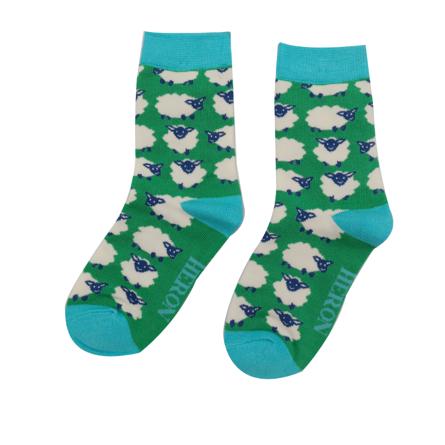 Boys Sheep Socks Green-0 Boys Sheep Socks Green-0