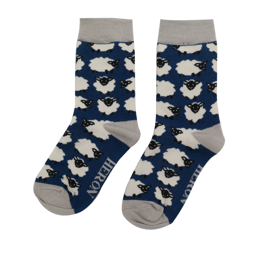 Boys Sheep Socks Navy-6345 Boys Sheep Socks Navy-6345