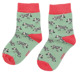 Girls Zebras Socks Mint-0