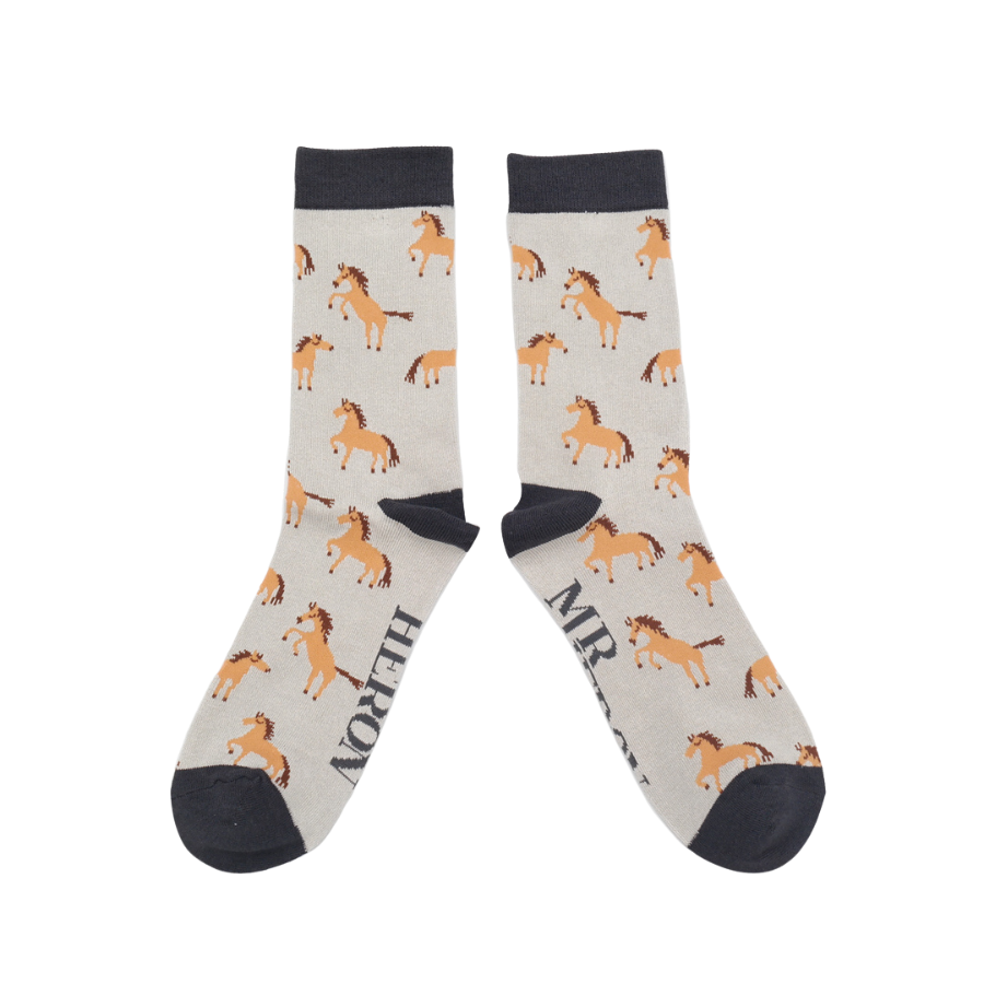 Men's Wild Horses Socks Silver-0 Men's Wild Horses Socks Silver-0