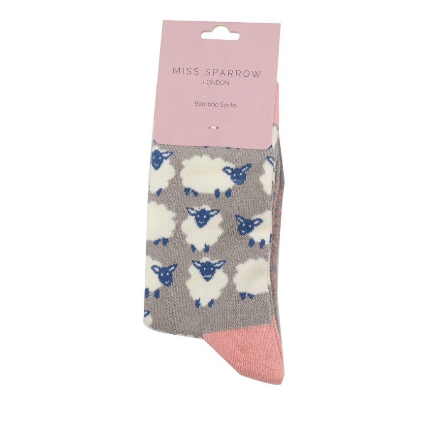 Happy Sheep Socks Grey-6384 Happy Sheep Socks Grey-6384