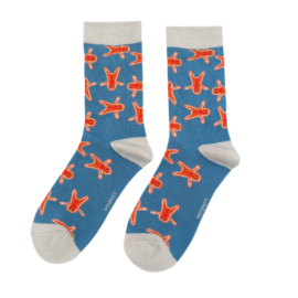 Gingerbread Men Socks Denim-0