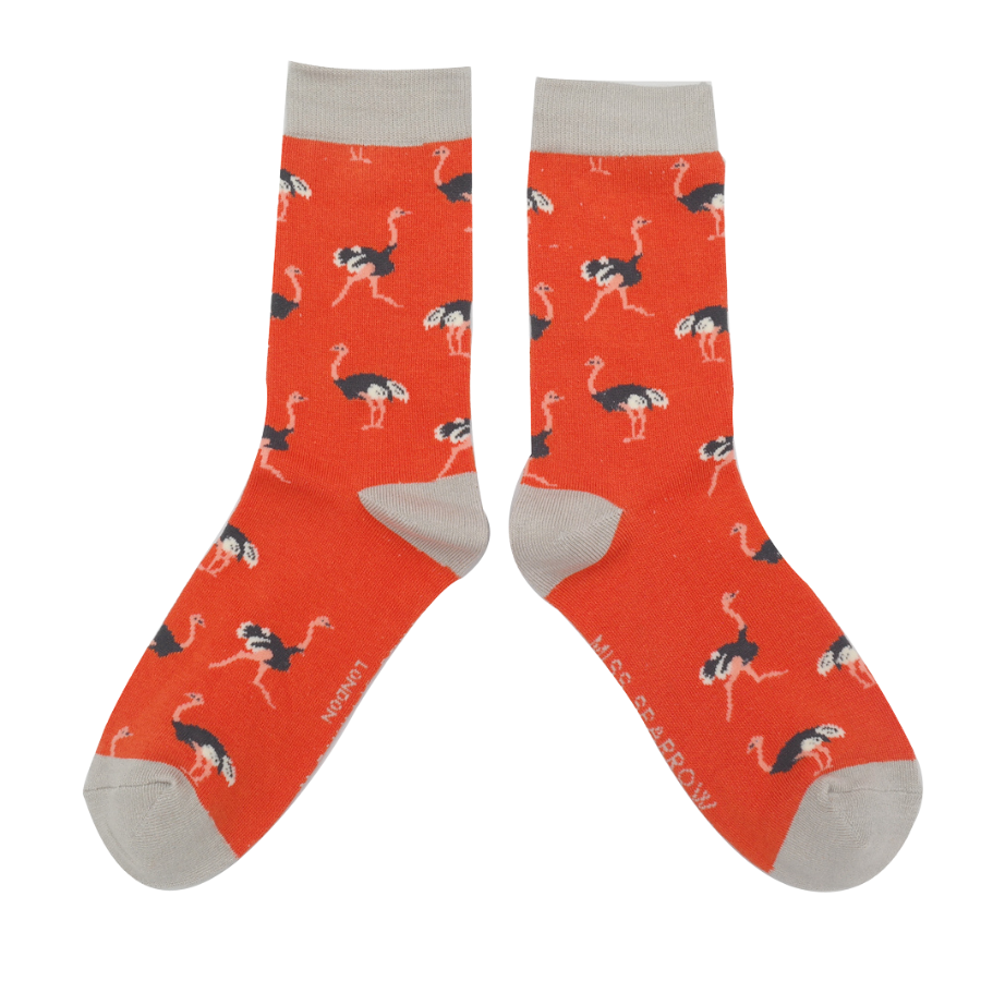 Ostrich Socks Burnt Orange-0 Ostrich Socks Burnt Orange-0