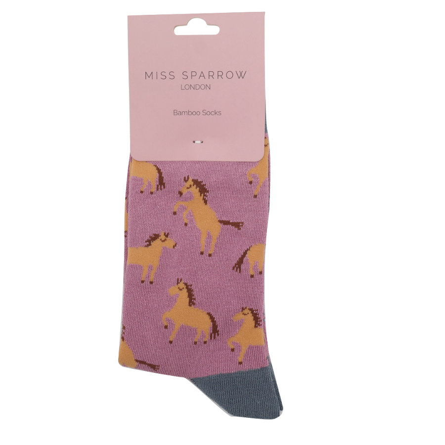 Wild Horses Socks Mauve-6423 Wild Horses Socks Mauve-6423